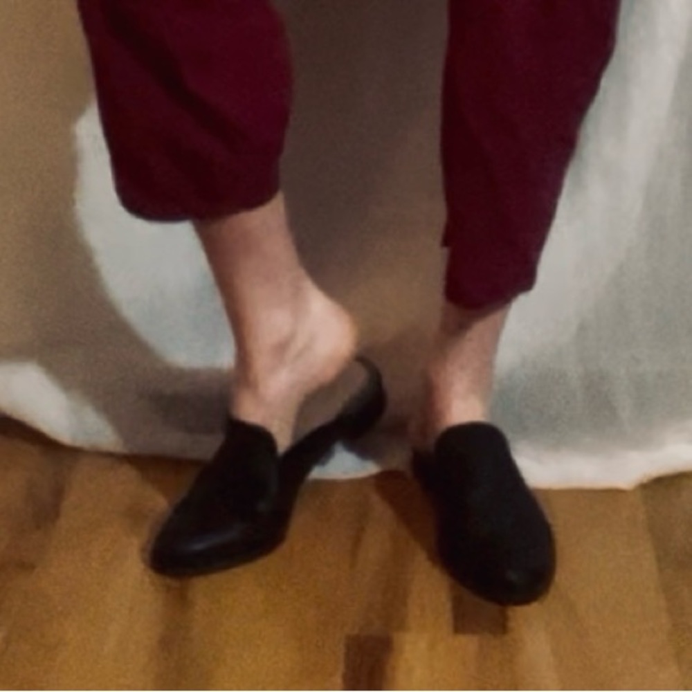 J. Jill Black Leather Mules Women’s 10
